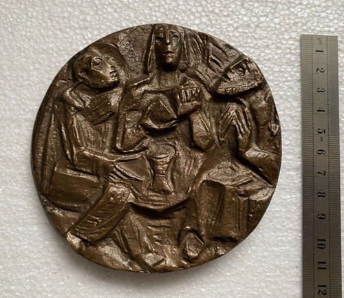 Bronze relief plakette bild - bronze,