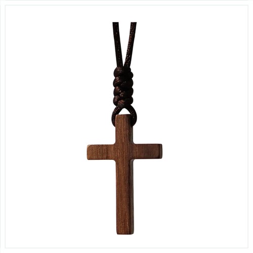 Holzkreuz anhänger halskette - holzkreuz,