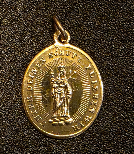 Ovale pilgermedaille anhänger - pilgermedaille,